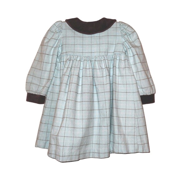 Rebecca Raggs Original Vintage Dogs Plaid Button Front Girls Dress size … - Picture 4 of 4